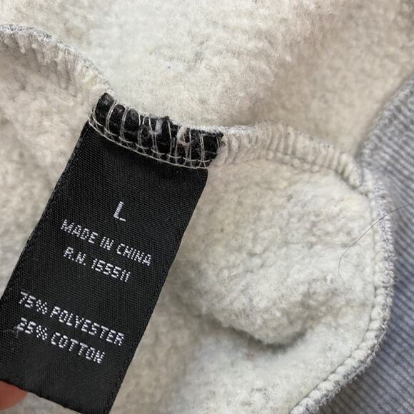 Aeropostale Hoodie Men Large Gray Full Zip 87 Logo Spellout Sweatshirt Retro Y2K - Picture 7 of 16